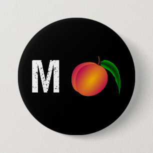 Badge Rond 7,6 Cm M-Peach contre Trump