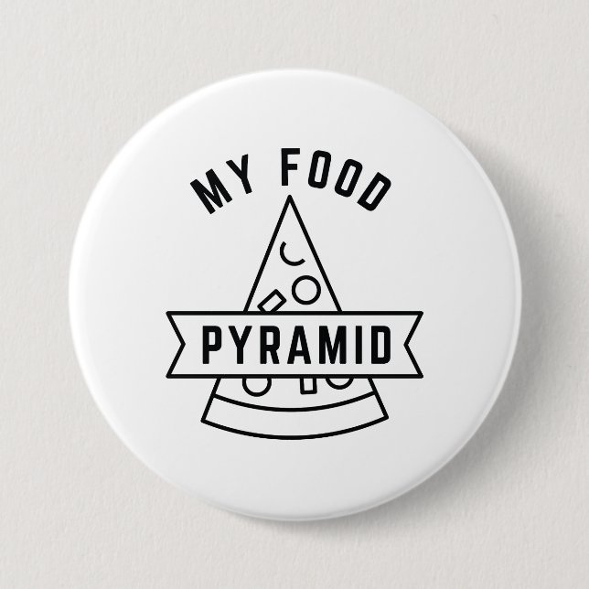 Badge Rond 7,6 Cm Ma pyramide alimentaire (Devant)