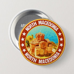 Badge Rond 7,6 Cm Macédoine du Nord
