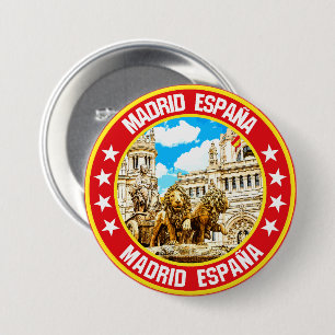 Badge Rond 7,6 Cm Madrid
