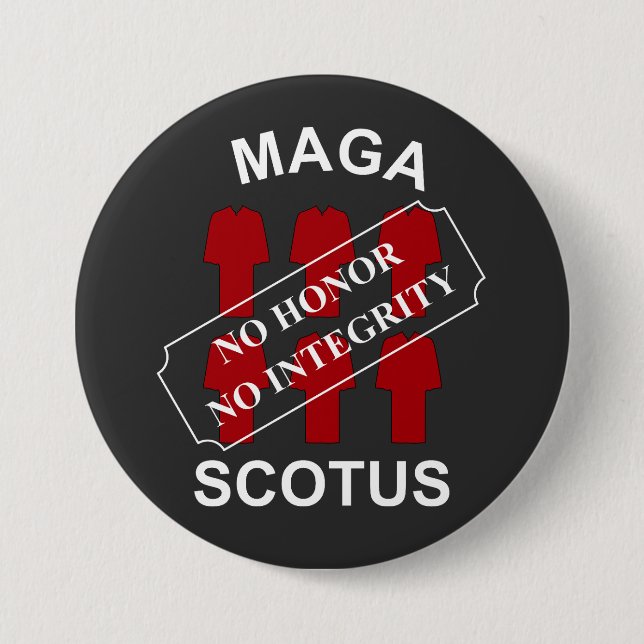Badge Rond 7,6 Cm MAGA SCOTUS en texte blanc (Devant)