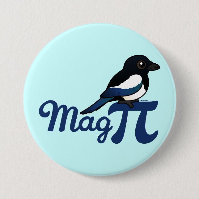 Badge Rond 7,6 Cm Magnétique pi (Devant)