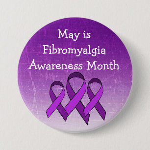 Badge Rond 7,6 Cm Mai est le bouton Fibromyalgie