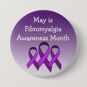 Badge Rond 7,6 Cm Mai est le bouton Fibromyalgie