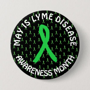 Badge Rond 7,6 Cm Mai est Lyme Maladie Mois de sensibilisation Ruban