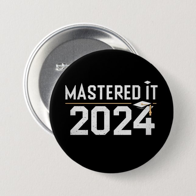 Badge Rond 7,6 Cm Maîtrise maîtrisée Il 2024 Maîtrise (Devant & derrière)