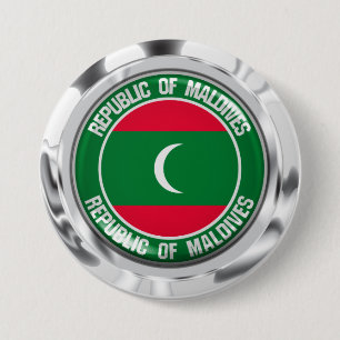Badge Rond 7,6 Cm Maldives Round Emblem