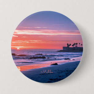 Badge Rond 7,6 Cm Malibu, CA photo pittoresque