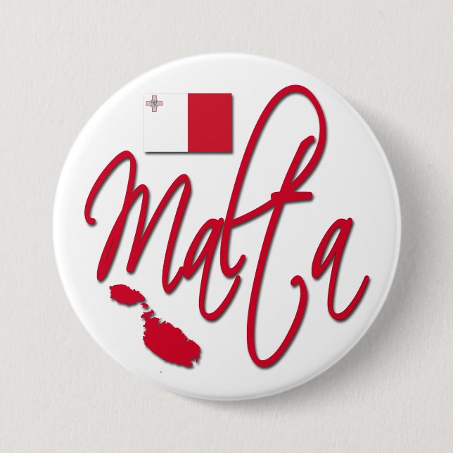 Badge Rond 7,6 Cm Malte (Devant)