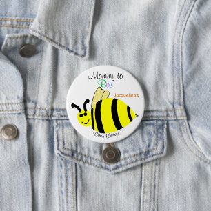 Badge Rond 7,6 Cm Maman À Être mignonne Bumble Jaune Bee Baby shower
