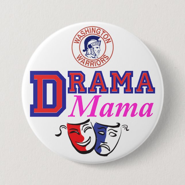Badge Rond 7,6 Cm Maman de drame de WW (Devant)