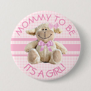Badge Rond 7,6 Cm Maman doit être Lamb Baby shower Bouton