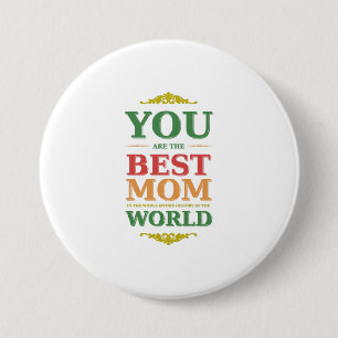 Badge Rond 7,6 Cm Maman Monde