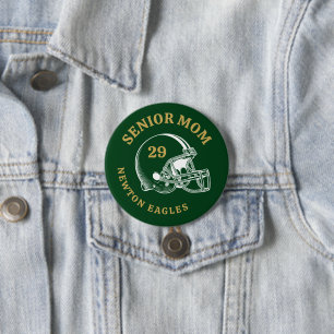 Badge Rond 7,6 Cm Maman Senior Casque de Football Vintage Personnali