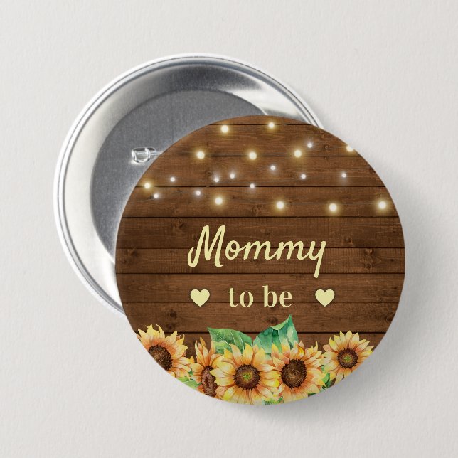 Badge Rond 7,6 Cm Maman sera nouvelle maman Tante Baby shower de tou (Devant & derrière)