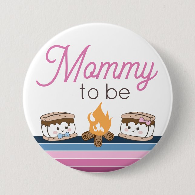Badge Rond 7,6 Cm Maman sera plus épingle (Devant)