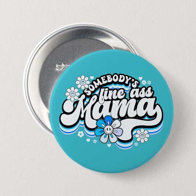 Badge Rond 7,6 Cm Maman va bien. (Devant & derrière)