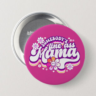 Badge Rond 7,6 Cm Maman va bien.