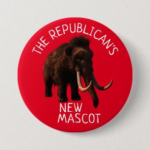 Badge Rond 7,6 Cm Mammoth New Mascot