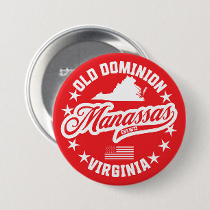 Badge Rond 7,6 Cm Manassas, Virginie
