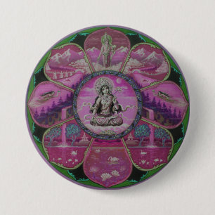 Badge Rond 7,6 Cm Mandala Tara de déesse