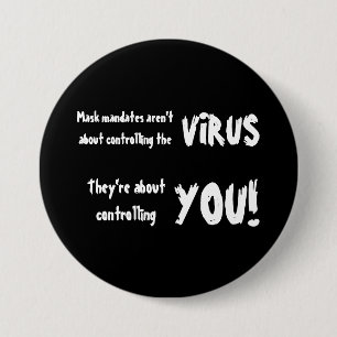 Badge Rond 7,6 Cm Mandats anti-masques - Il s'agit de vous contrôler