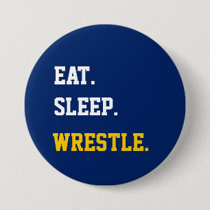 Badge Rond 7,6 Cm Mangez la lutte du sommeil