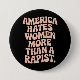 Badge Rond 7,6 Cm Manifestante féministe anti-Trump anti-MAGA