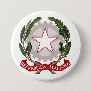 Badge Rond 7,6 Cm Manteau de l'Italie des bras