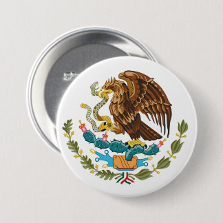 Badge Rond 7,6 Cm Manteau mexicain de bouton de bras