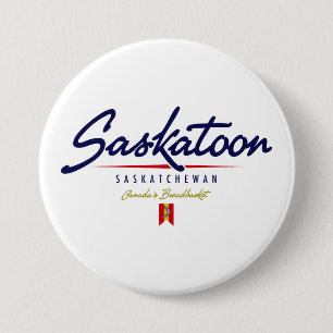 Badge Rond 7,6 Cm Manuscrit de Saskatoon