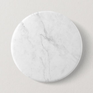 Badge Rond 7,6 Cm Marbre Blanc