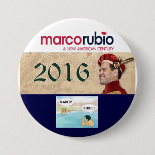 Badge Rond 7,6 Cm Marco Rubio pour le président 2016