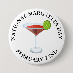 Badge Rond 7,6 Cm Margarita jour bouton national du 22 février