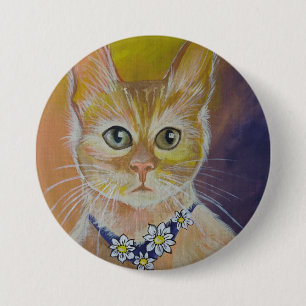 Badge Rond 7,6 Cm Marguerite