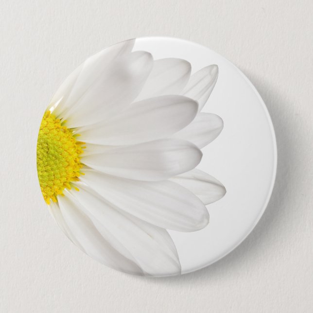 Badge Rond 7,6 Cm Marguerites customisées par arrière - plan de (Devant)