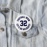 Badge Rond 7,6 Cm Marine et football blanc Maman Jersey Numéro<br><div class="desc">Saluez votre équipe sportive préférée, votre footballeur ou montrez votre fierté scolaire avec un bouton d'esprit personnalisé! Ajoutez votre nom d'école ou personnalisez-le avec le nom d'un joueur et son numéro de maillot. Parfait pour le football, le basket, le baseball et les jeux de football ! Créez des broches personnalisées...</div>