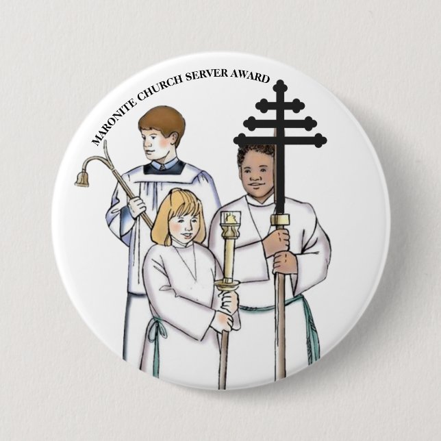 Badge Rond 7,6 Cm Maronite Church Server Award (Devant)