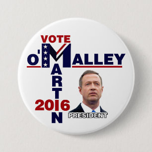 Badge Rond 7,6 Cm Martin O'Malley pour le président 2016
