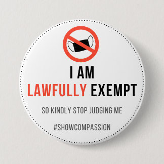 Badge Rond 7,6 Cm Masque Visage - Insigne Excepté