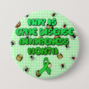 Badge Rond 7,6 Cm May is Lyme Disease Awareness Month Button