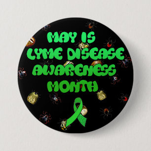 Badge Rond 7,6 Cm May is Lyme Disease Awareness Month Button