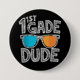 Badge Rond 7,6 Cm Mec de 1re année Rentrée scolaire Élève de premièr