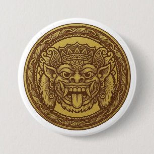 Badge Rond 7,6 Cm Médaille du Barong couronné