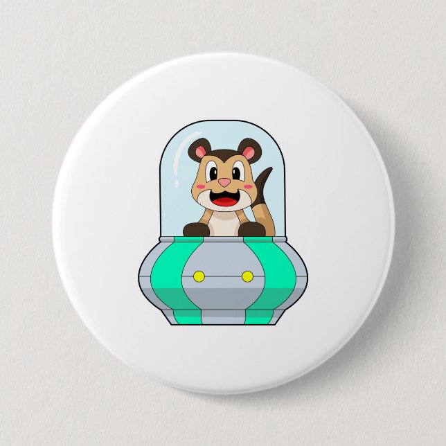 Badge Rond 7,6 Cm Meerkat (Devant)