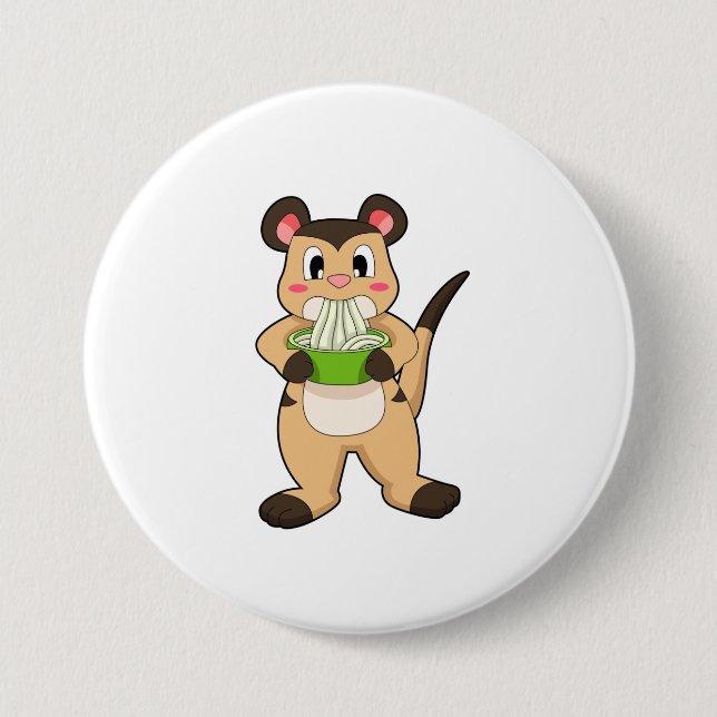 Badge Rond 7,6 Cm Meerkat (Devant)