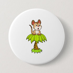 Badge Rond 7,6 Cm Meerkat avec arbre