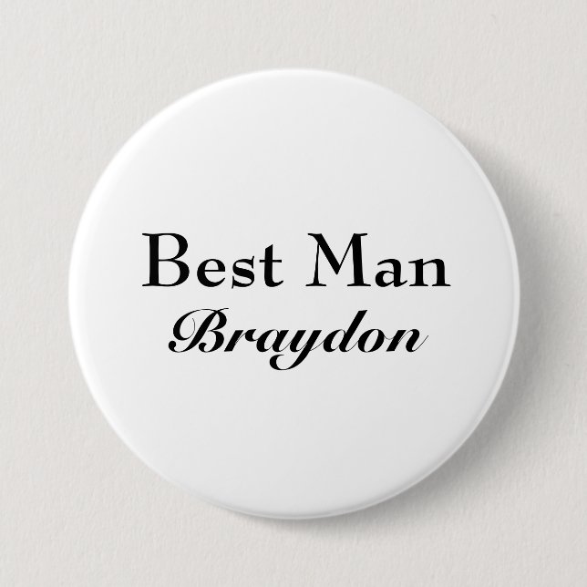 Badge Rond 7,6 Cm Meilleur bouton chic d'homme (Devant)