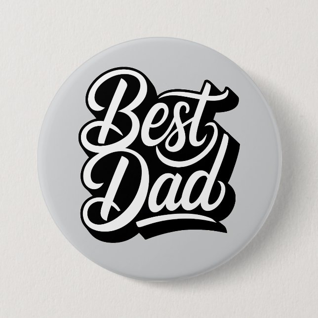 Badge Rond 7,6 Cm Meilleur papa (Devant)