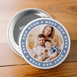 Badge Rond 7,6 Cm Meilleur papa jamais moderne Star Photo personnali<br><div class="desc">Ce design simple et classique est composé de typographie serif et d'ajouter une photo personnalisée. "Best Papa Ever" tourne autour de la photo de ton père,  papa,  père,  papa,  etc. Ajoutez un message simple.</div>